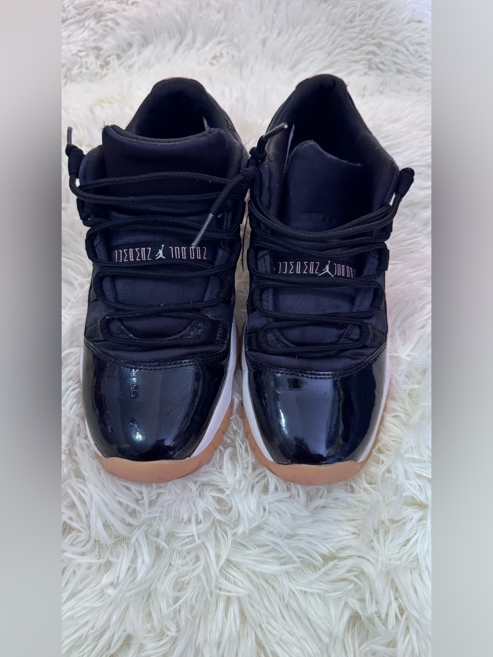 Black Kids Athletic Sneakers with Gum Sole